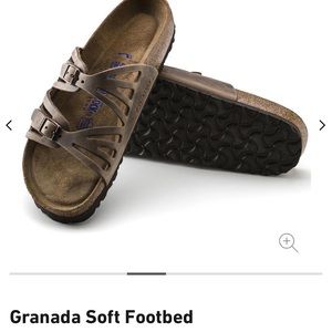 Birkenstock Granada Soft Footbed Size 38R - Tobacco Brown